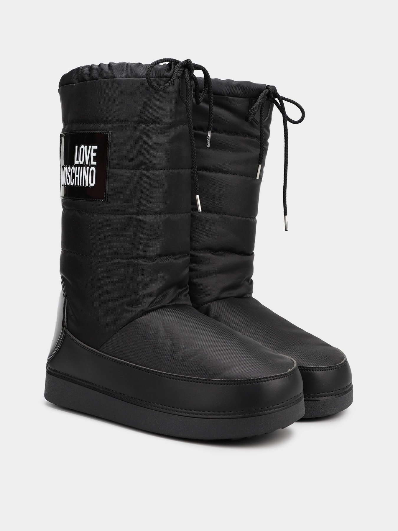 Сапоги дутики Love Moschino модель 1211205_чорний з білим Фото