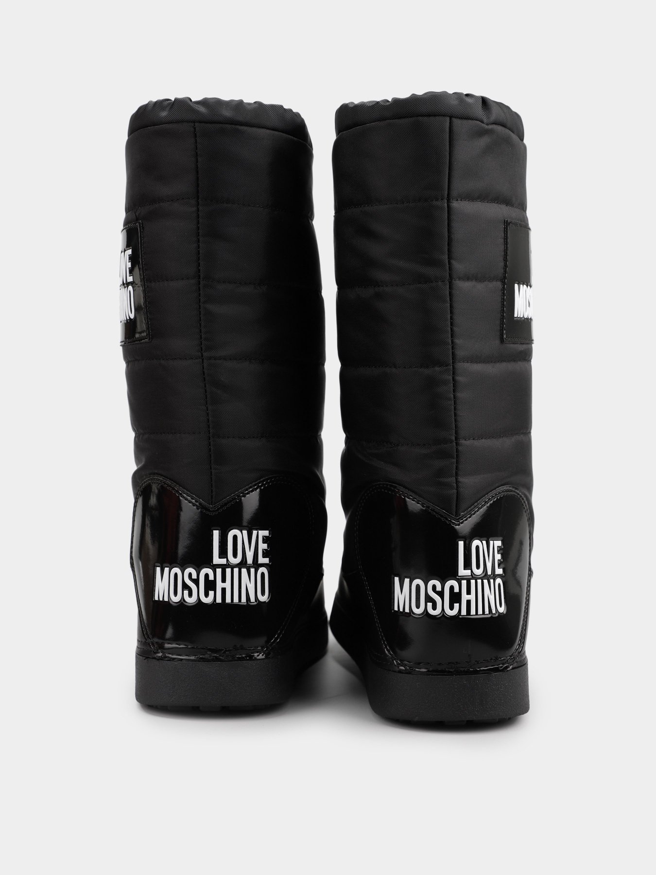 Сапоги дутики Love Moschino модель 1211205_чорний з білим Фото