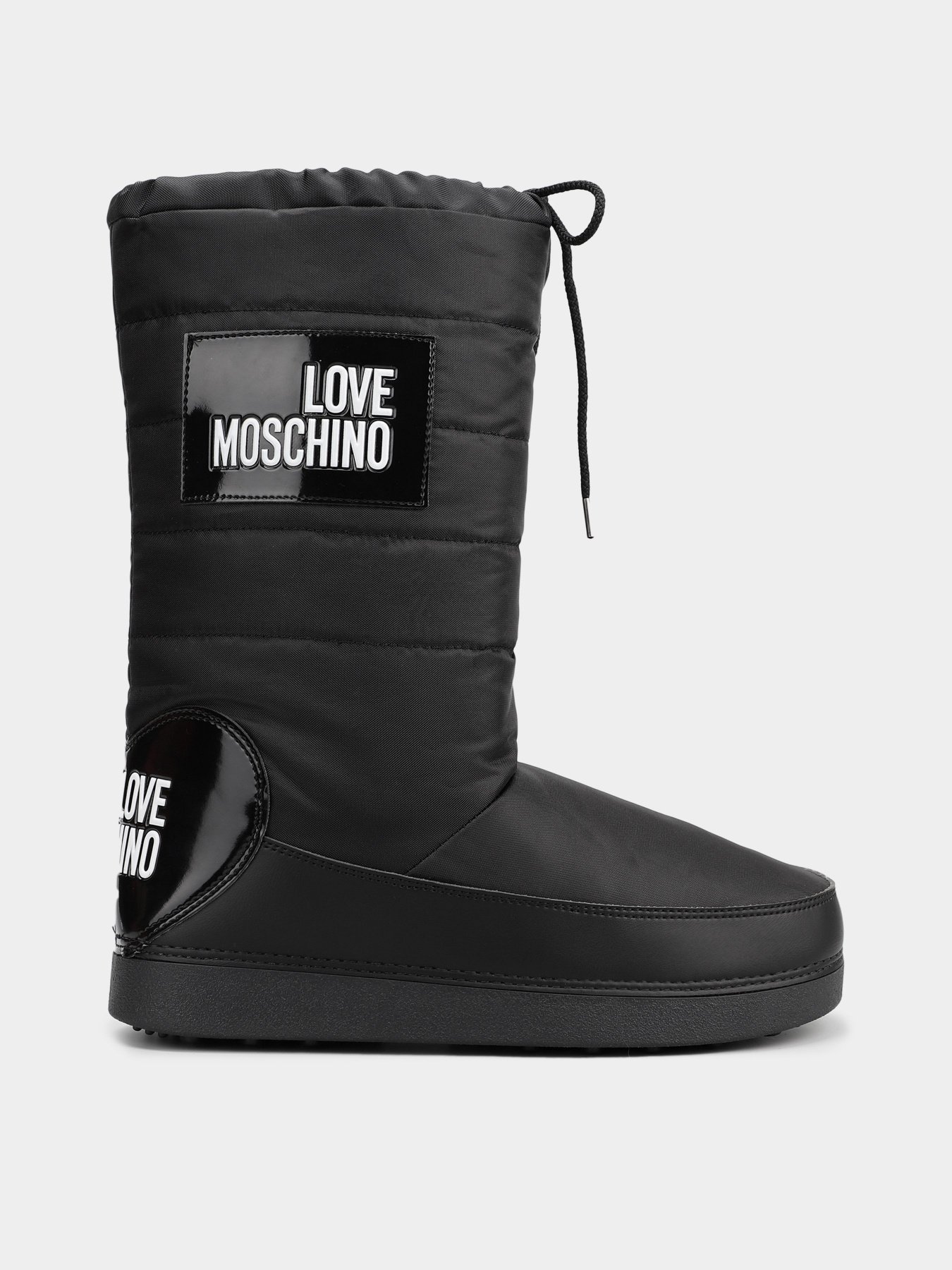 Чоботи дутики Love Moschino модель 1211205_чорний з білим Фото