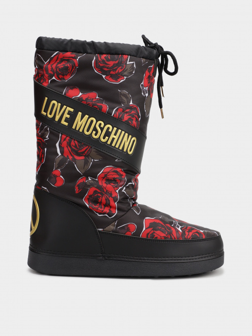 Сапоги дутики Love Moschino модель 1211207_чорний комб. Фото