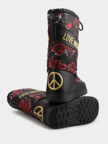 Чоботи дутики Love Moschino модель 1211207_чорний комб. Фото