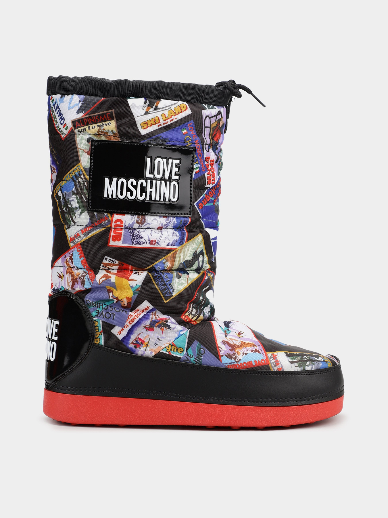 Сапоги дутики Love Moschino модель 1211201_чорний комб. Фото