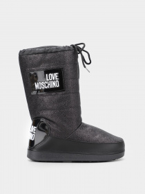 Сапоги дутики Love Moschino модель 1211202_чорний з білим Фото