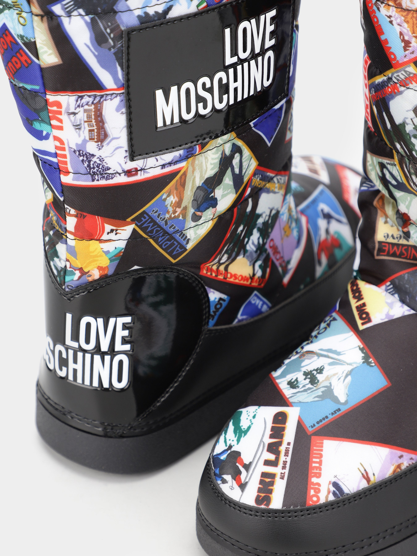 Сапоги дутики Love Moschino модель 1211203_чорний комб. Фото