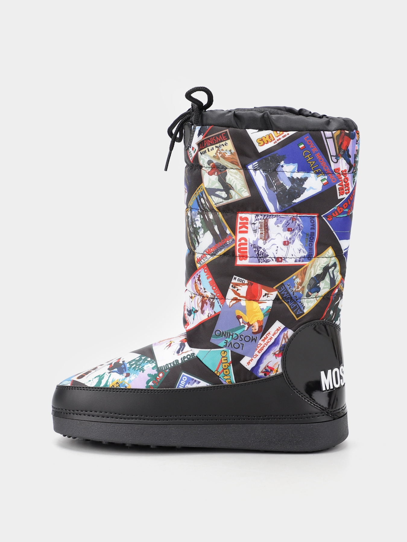 Чоботи дутики Love Moschino модель 1211203_чорний комб. Фото