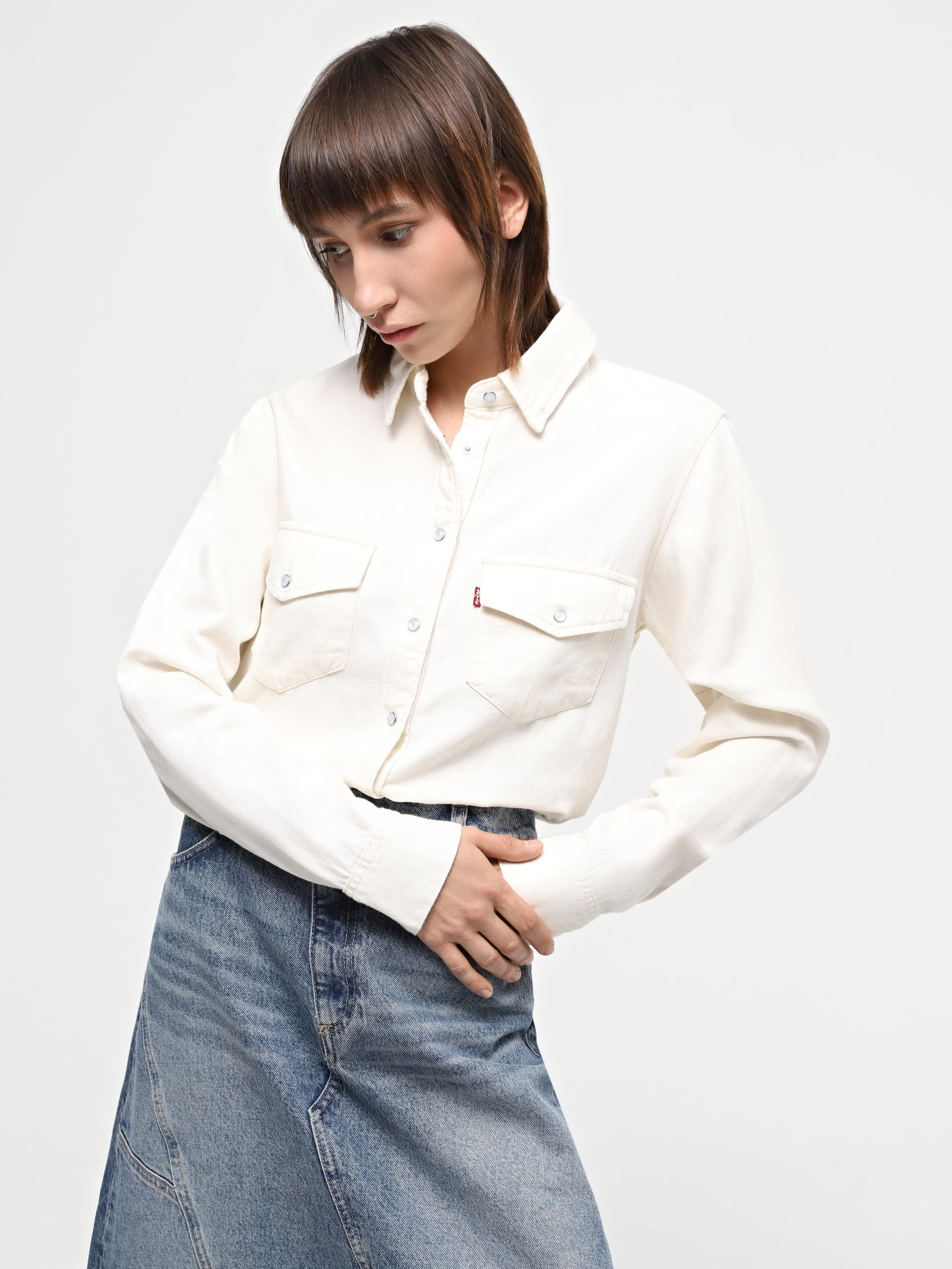 Сорочка повсякденна Levi's Iconic Western Ecru Crew 4 модель 16786;0014 Сорочка повсякденна Levi's Iconic Western Ecru Crew 4 модель 16786;0014 Фото