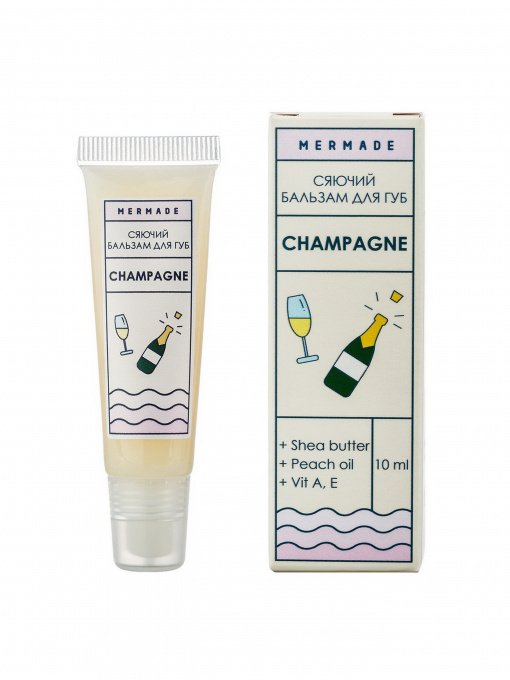 Сияющий бальзам для губ Champagne MERMADE модель 4820241301294 Фото