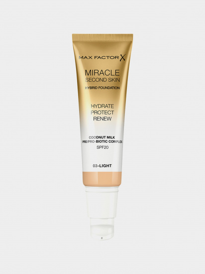 MAX FACTOR ­Тональна основа для обличчя Miracle Second Skin Foundation модель 3614229764765 — фото - INTERTOP