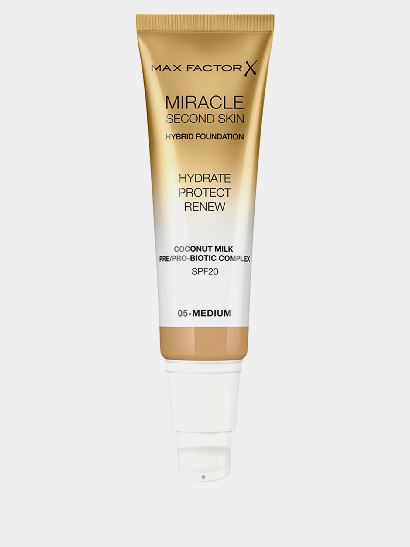 Тональная основа для лица Miracle Second Skin Foundation MAX FACTOR модель 3614229764833 Фото
