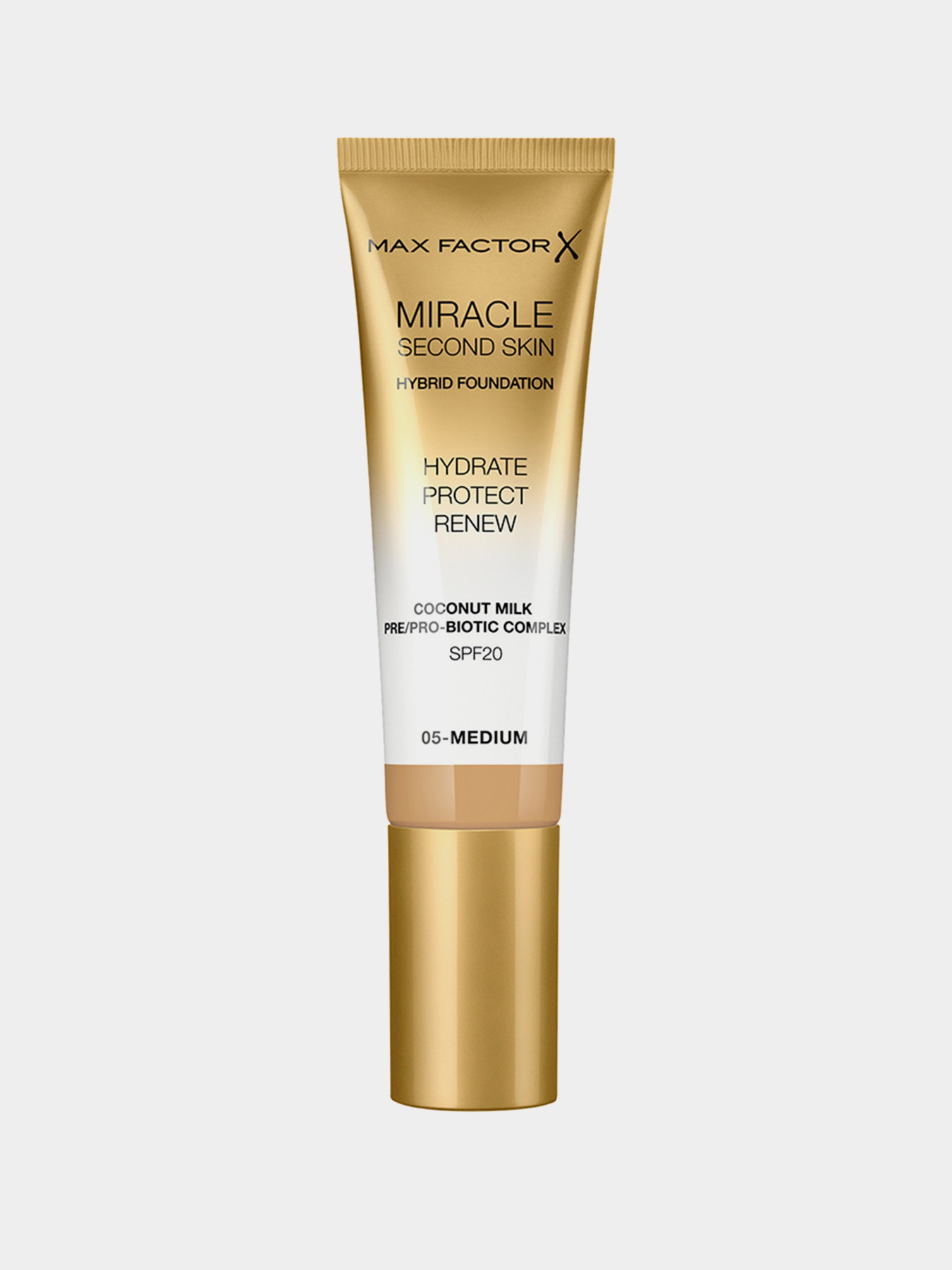 Тональная основа для лица Miracle Second Skin Foundation MAX FACTOR модель 3614229764833 Фото