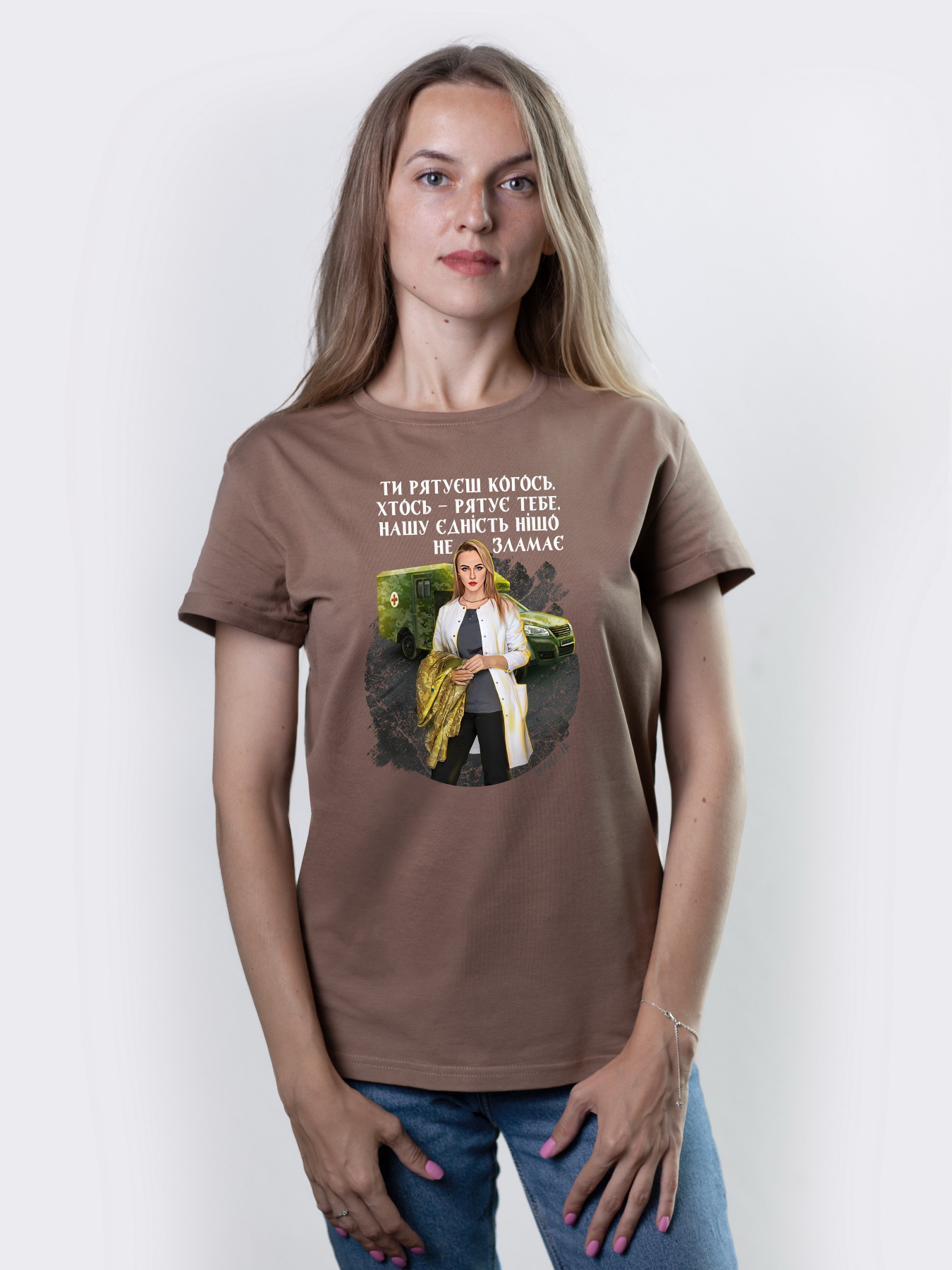 Футболка Military Women модель Рятівниця_койот Фото