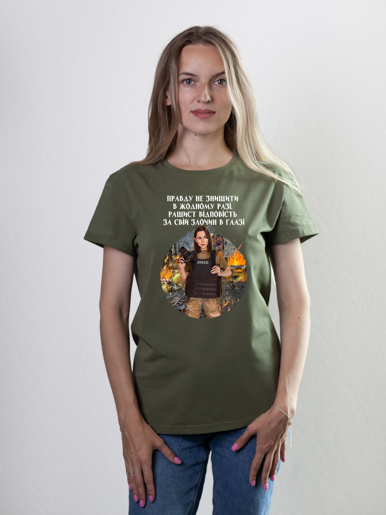 Футболка Military Women модель Справедливість_олива Фото