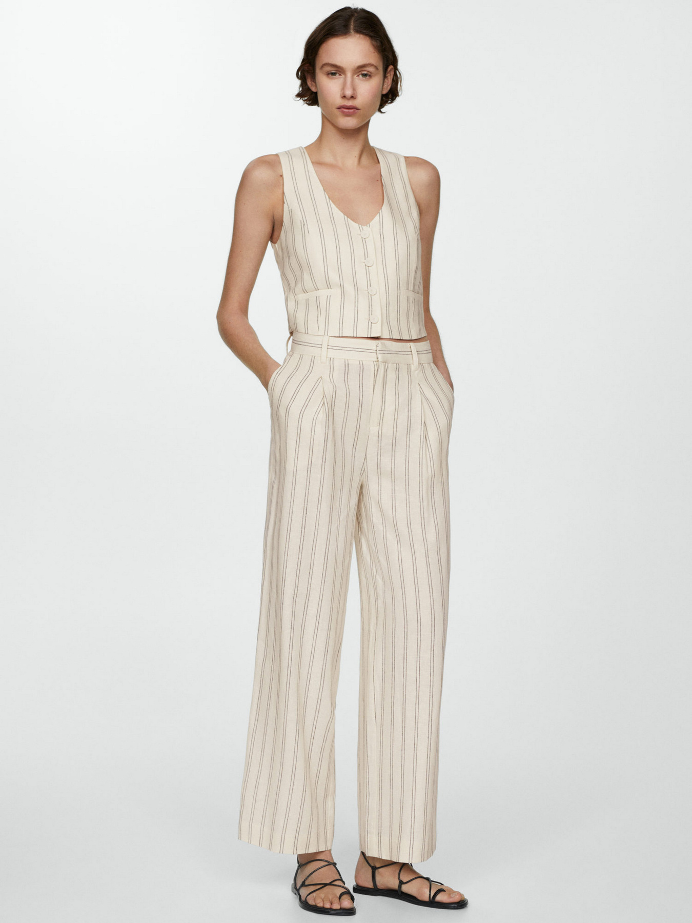 Штани палаццо MANGO Linde модель 67067910_5 Фото