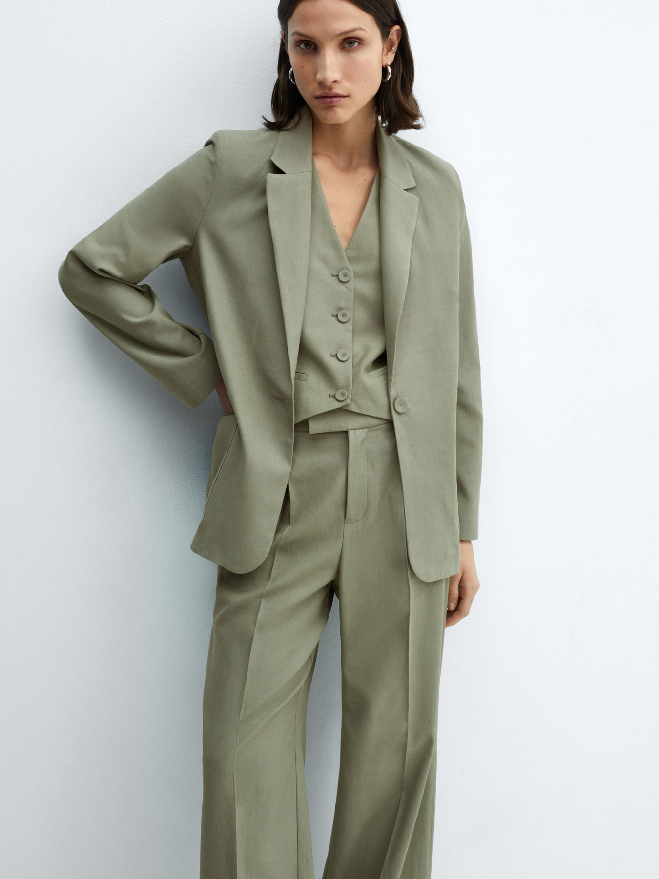 Штани палаццо MANGO Alicante модель 67076331_40 Фото