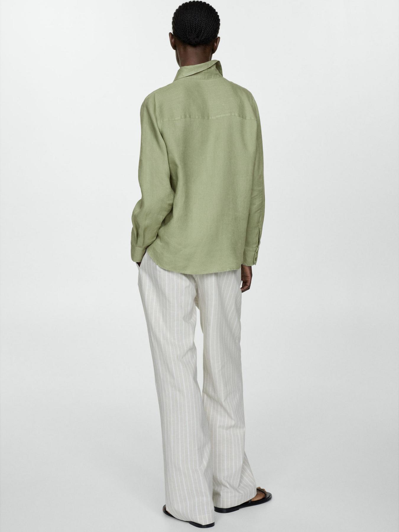 Рубашка повседневная MANGO Lino модель 67085722_43 Рубашка повседневная MANGO Lino модель 67085722_43 Фото