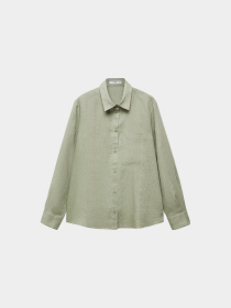 Рубашка повседневная MANGO Lino модель 67085722_43 Рубашка повседневная MANGO Lino модель 67085722_43 Фото
