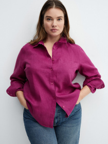 Рубашка MANGO Lino модель 67085722_88 Фото