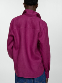 Сорочка повсякденна MANGO Lino модель 67085722_88 Фото