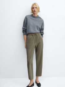 Брюки повседневные MANGO Fluido модель 67085723_37 Фото