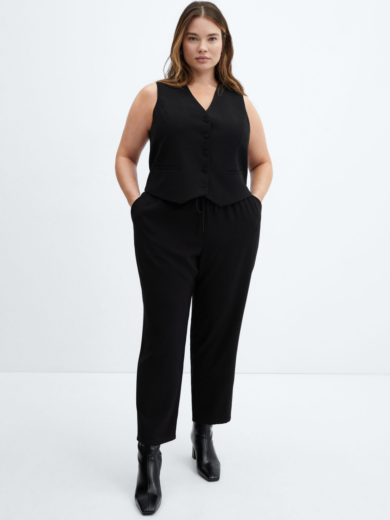 Штани повсякденні MANGO Fluido модель 67085723_99 Фото