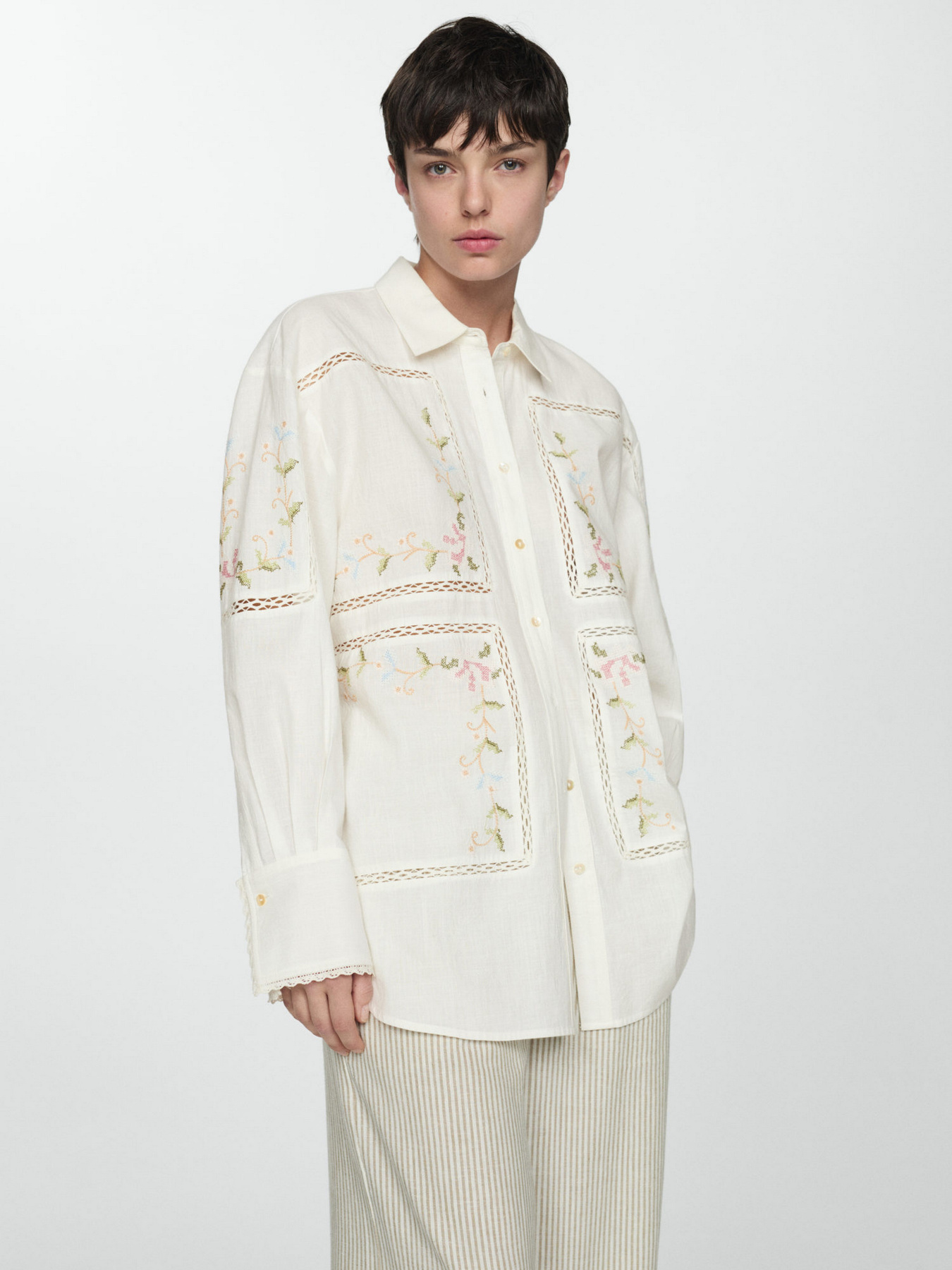 Рубашка MANGO Garden модель 67007131_2 Фото