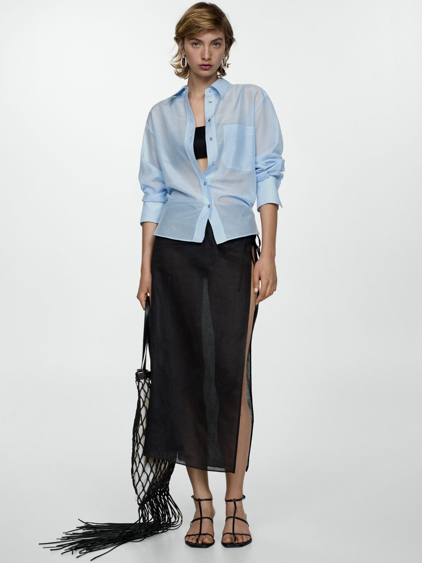 Рубашка MANGO Cosilk модель 67007133_50 Фото