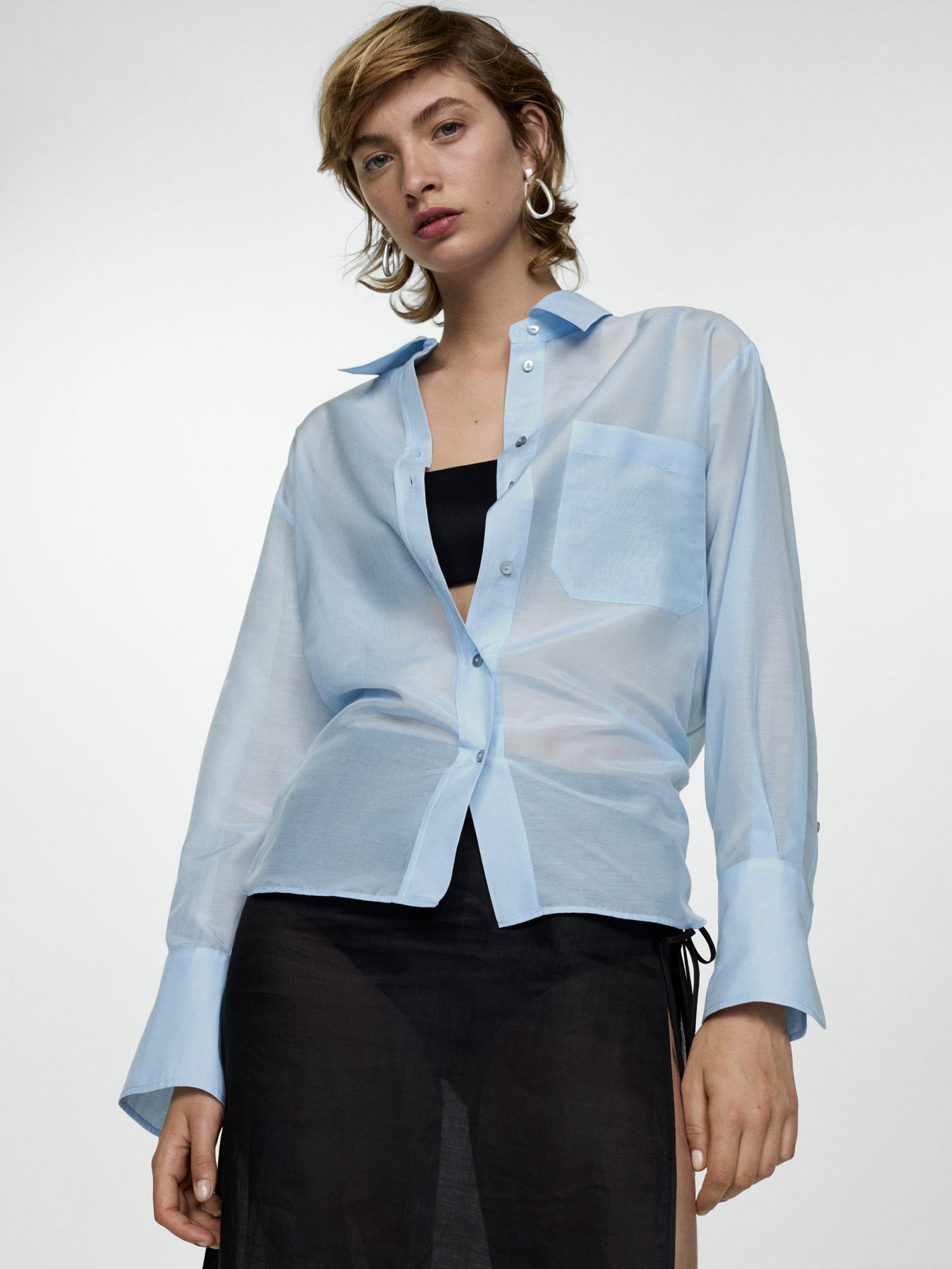 Рубашка MANGO Cosilk модель 67007133_50 Фото