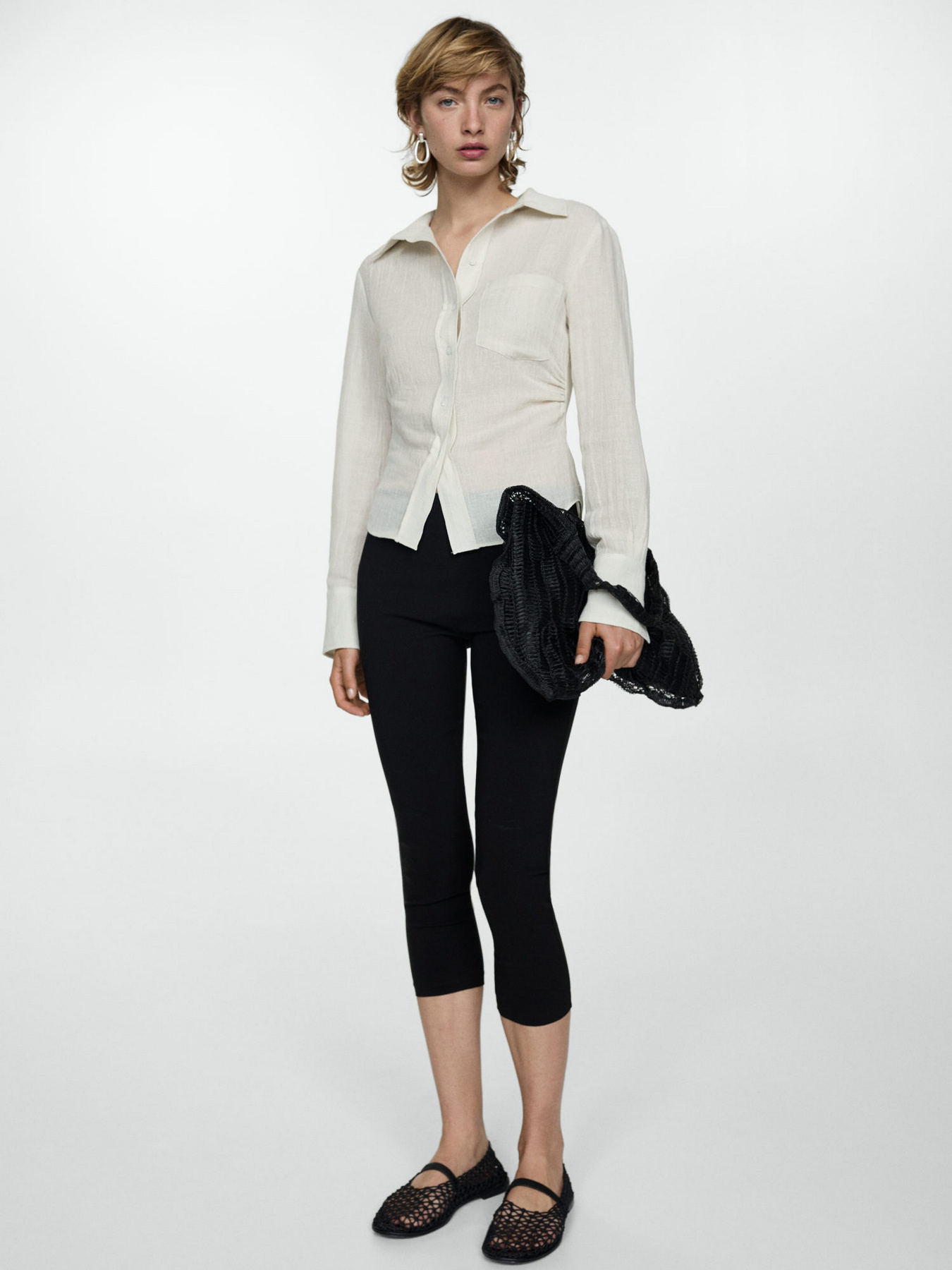 Рубашка повседневная MANGO Joans модель 67007134_3 Фото