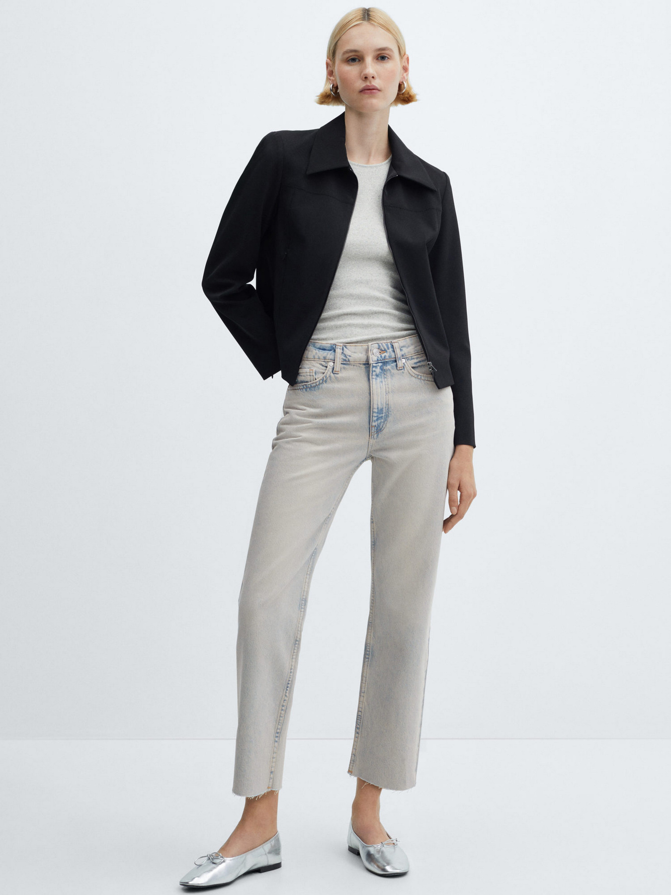 Прямі джинси MANGO Blanca модель 67025735_TC Фото