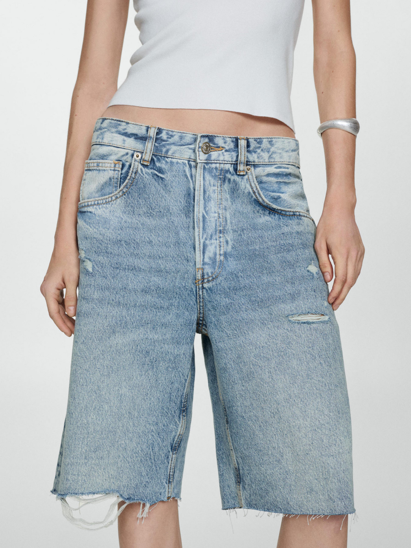 Шорти джинсові MANGO Vera модель 67039045_TM Фото