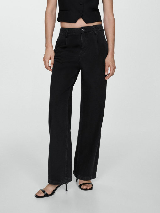 Широкие джинсы MANGO Arletita модель 67067118_TN Фото