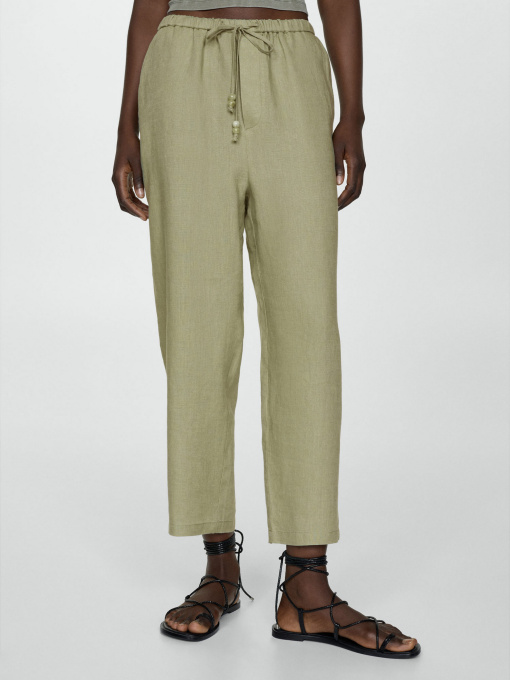 Брюки повседневные MANGO Linen модель 67075724_43 Фото