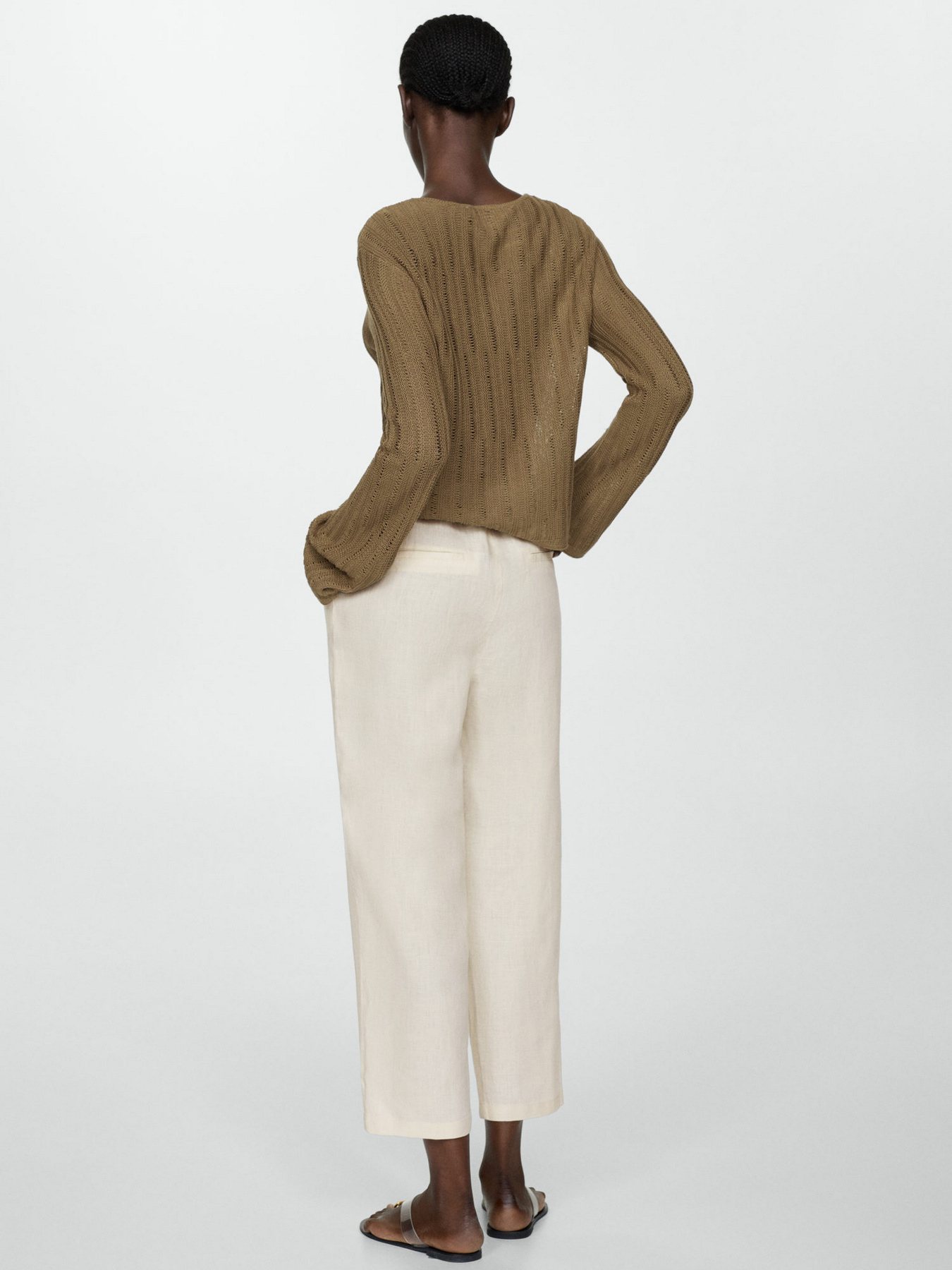 Повсякденні штани MANGO Linen модель 67075724_5 Повсякденні штани MANGO Linen модель 67075724_5 Фото