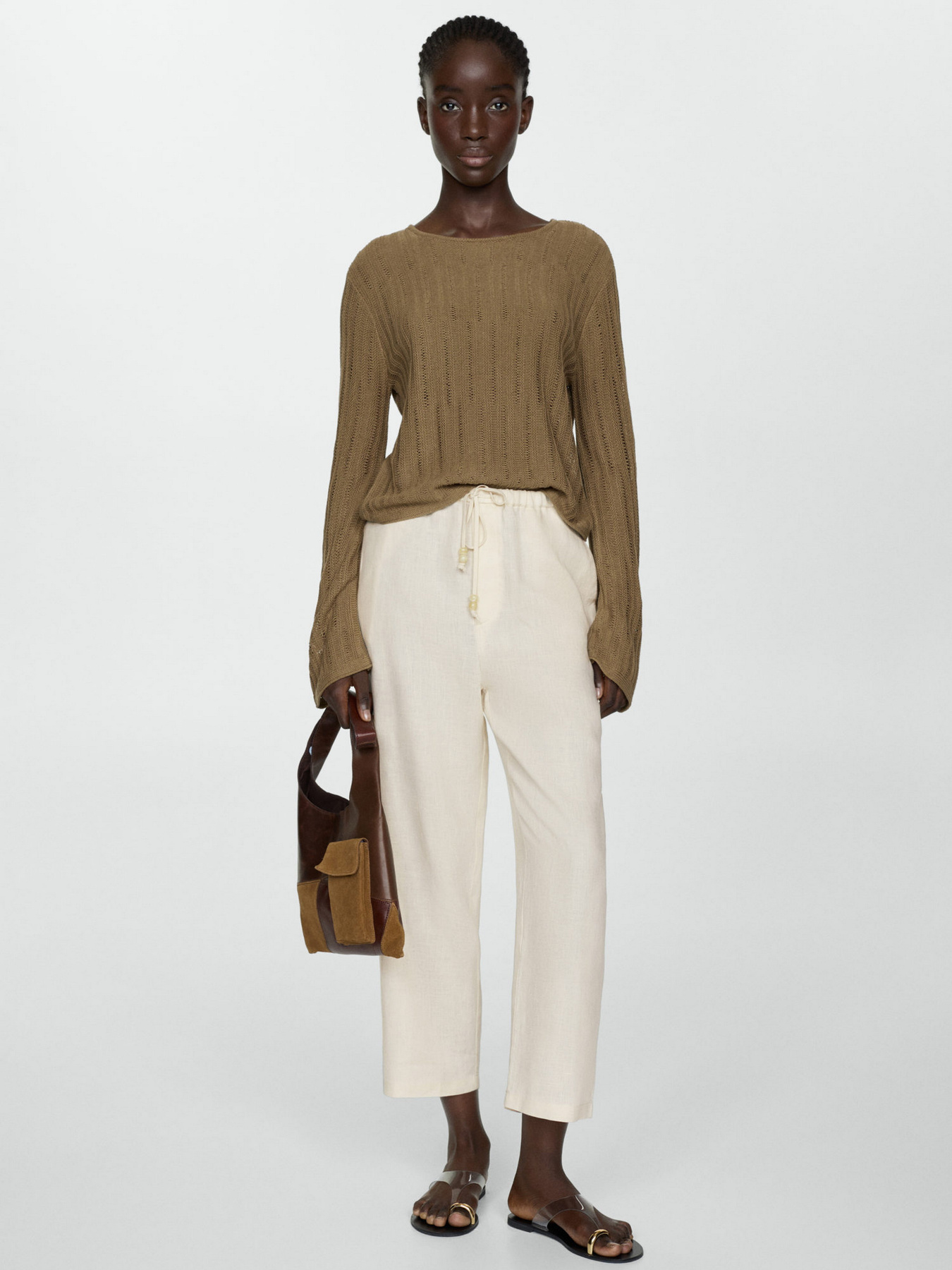 Повсякденні штани MANGO Linen модель 67075724_5 Повсякденні штани MANGO Linen модель 67075724_5 Фото