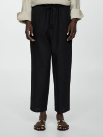 Брюки повседневные MANGO Linen модель 67075724_99 Фото