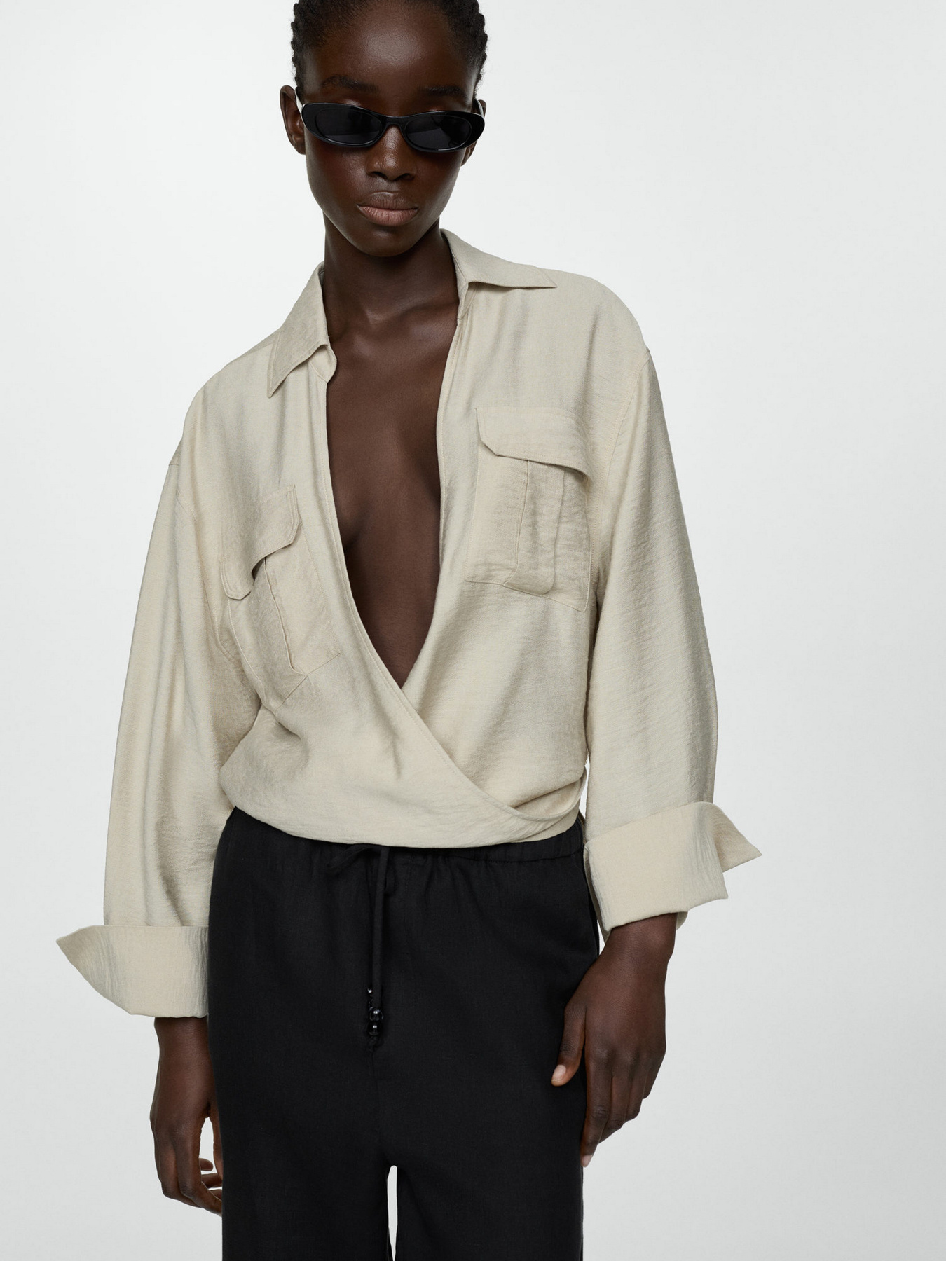 Повсякденні штани MANGO Linen модель 67075724_99 Повсякденні штани MANGO Linen модель 67075724_99 Фото