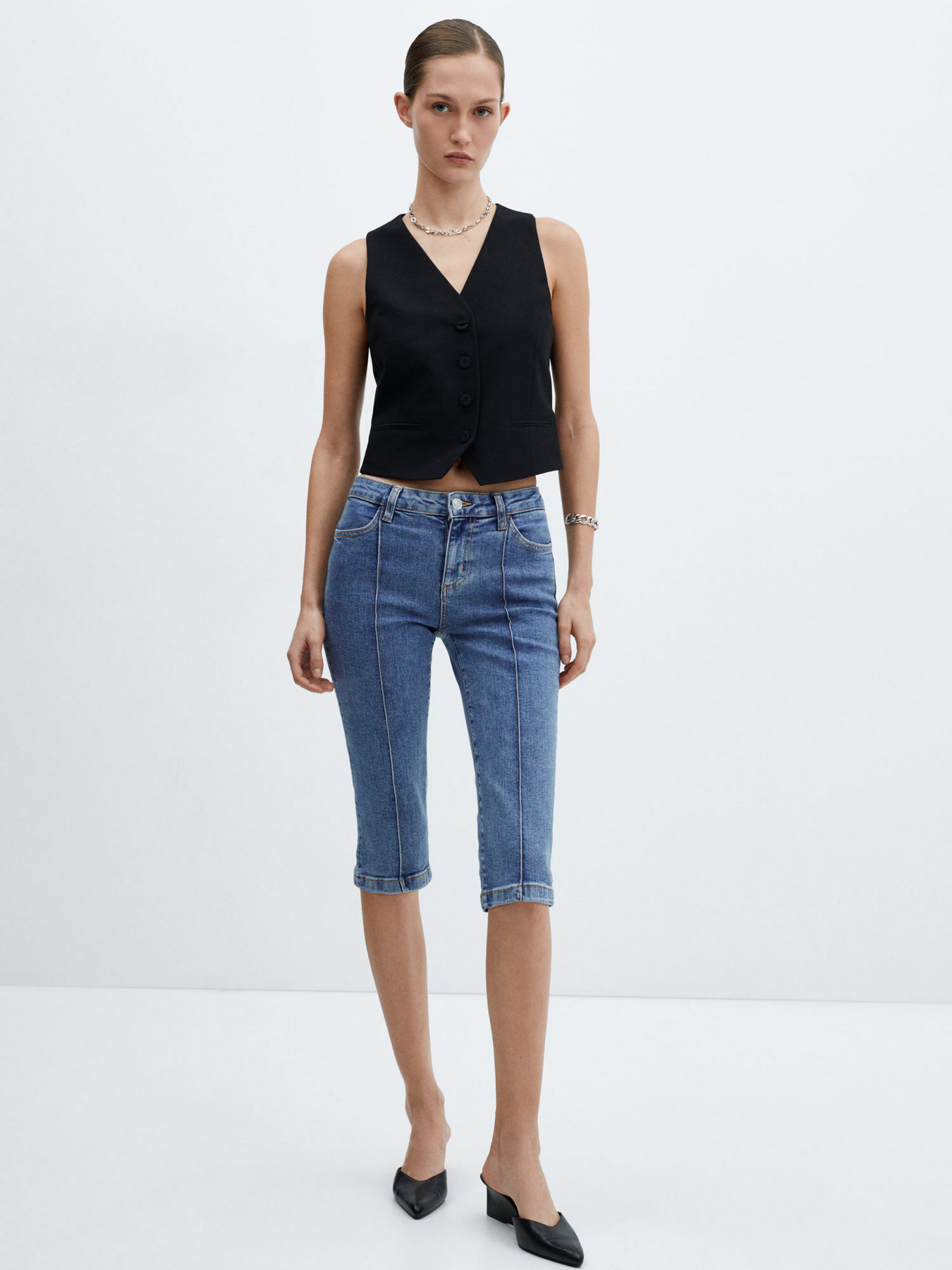 Джинсові шорти MANGO Lora модель 67075740_TM Джинсові шорти MANGO Lora модель 67075740_TM Фото