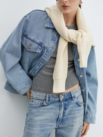 Джинсовая куртка MANGO Alaia модель 67076328_TC Фото