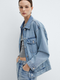 Джинсовая куртка MANGO Alaia модель 67076328_TC Фото