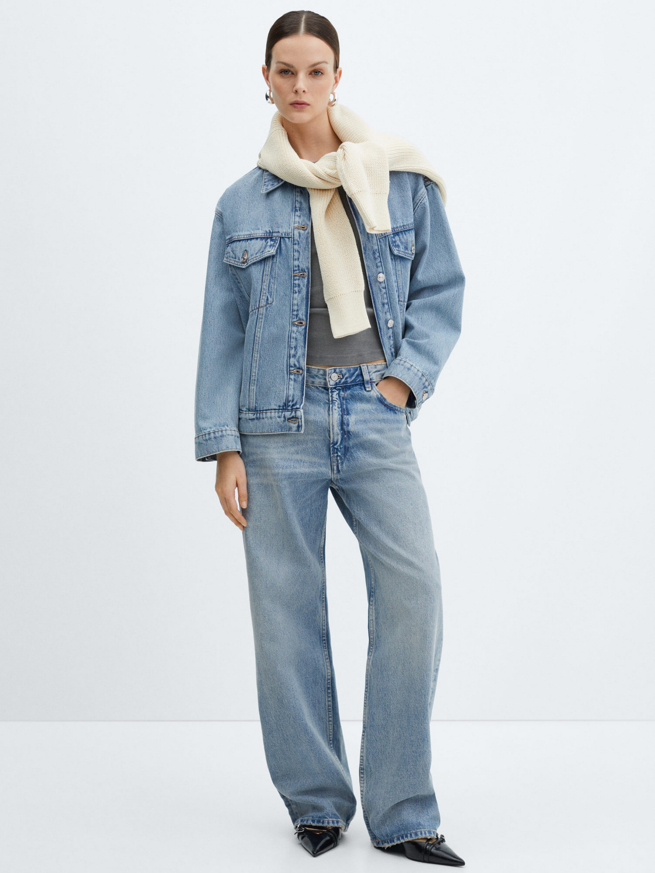 Джинсовая куртка MANGO Alaia модель 67076328_TC Джинсовая куртка MANGO Alaia модель 67076328_TC Фото