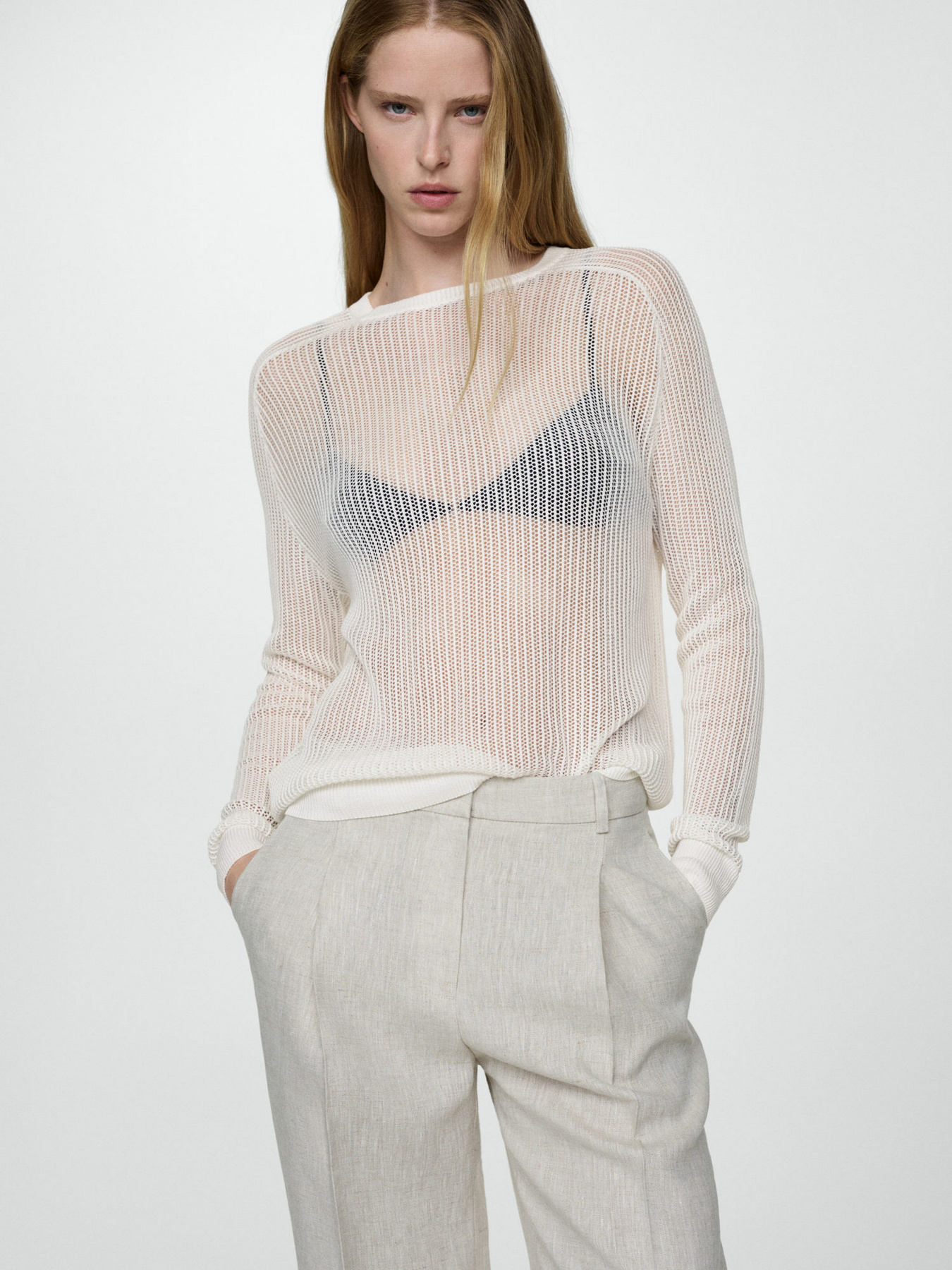 Джемпер MANGO Holes модель 67077128_1 Фото