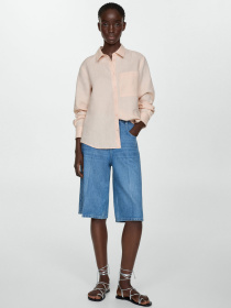 Сорочка MANGO Lino модель 67085722_83 Фото