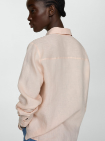 Рубашка повседневная MANGO Lino модель 67085722_83 Рубашка повседневная MANGO Lino модель 67085722_83 Фото