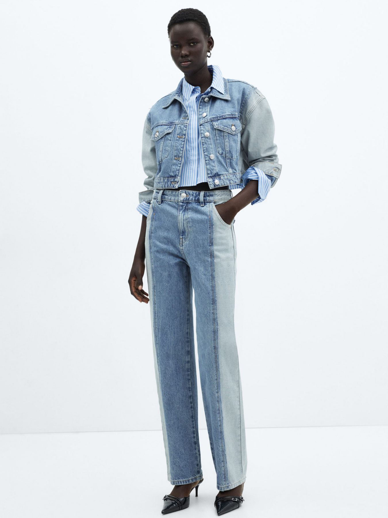 Широкі джинси MANGO Olivia модель 67085736_TM Фото