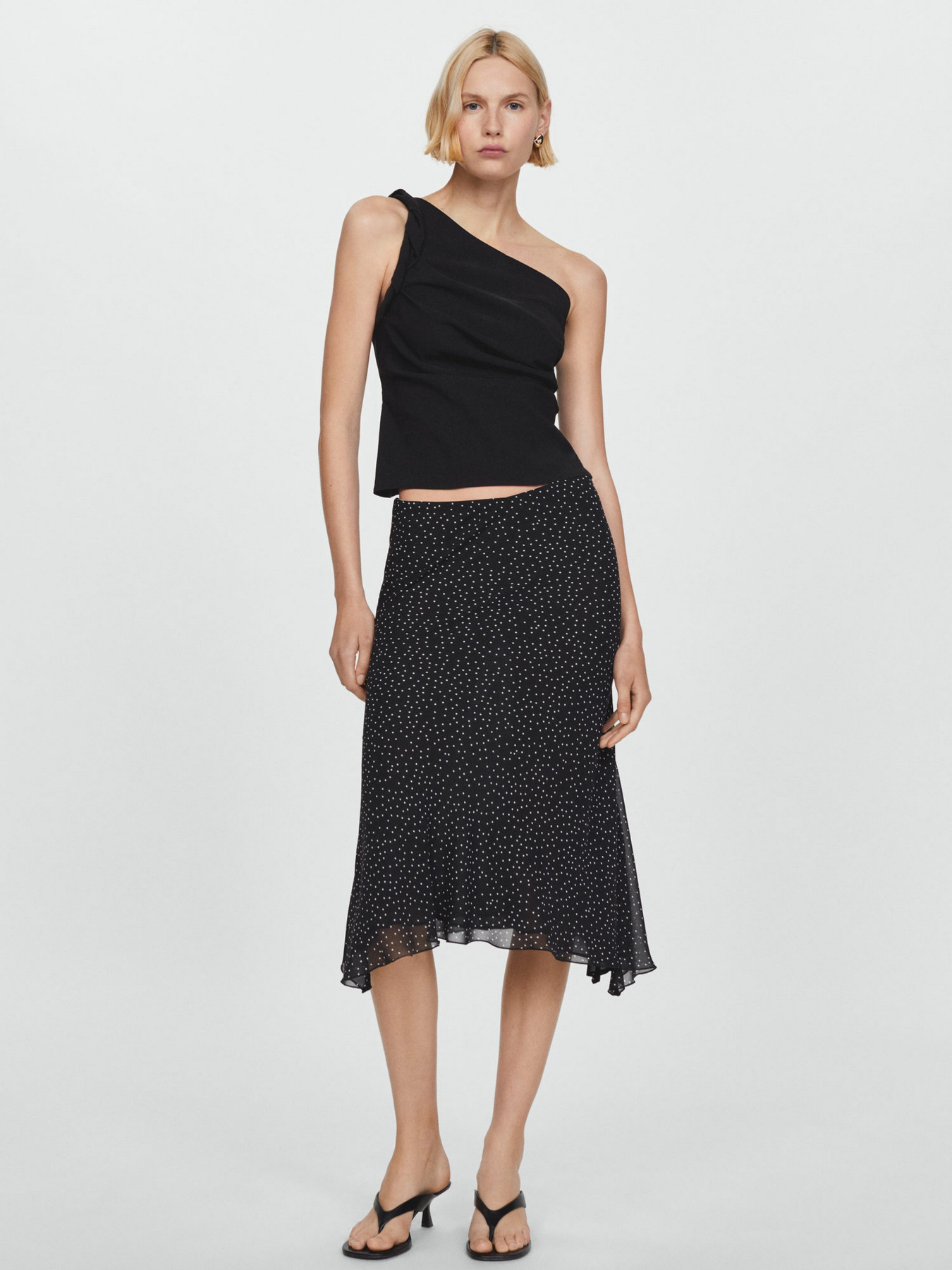 Спідниця міді MANGO Any модель 67095744_99 Фото