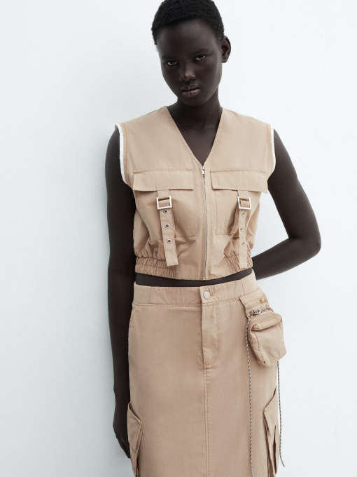 Жилет MANGO Tapioca модель 67096320_35 Фото