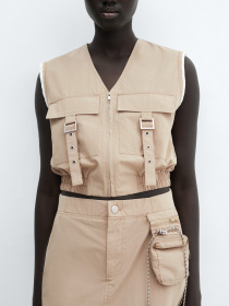 Жилет MANGO Tapioca модель 67096320_35 Фото