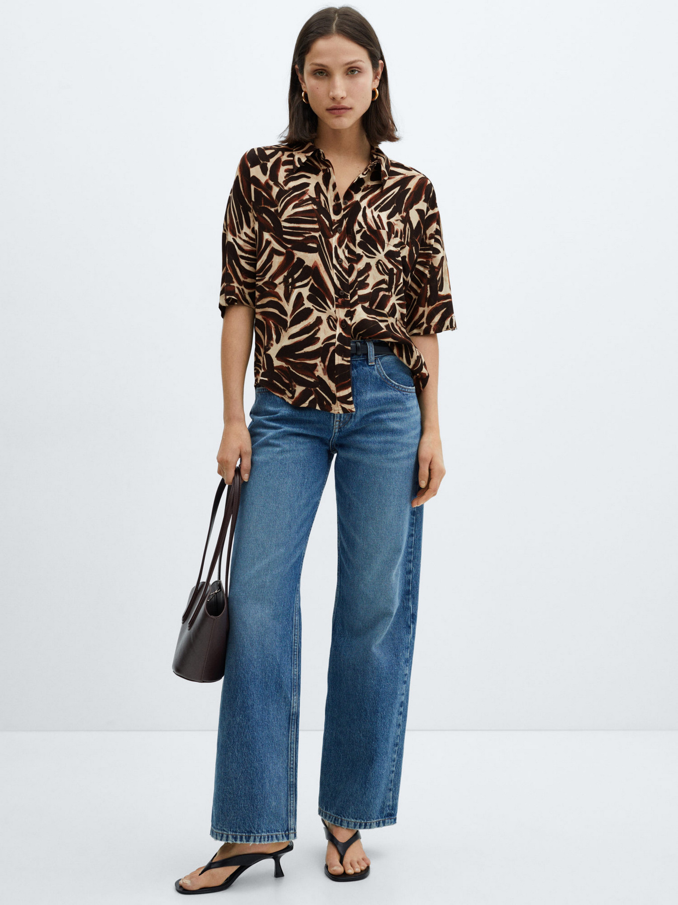 Рубашка повседневная MANGO Claudie модель 67097119_5 Фото