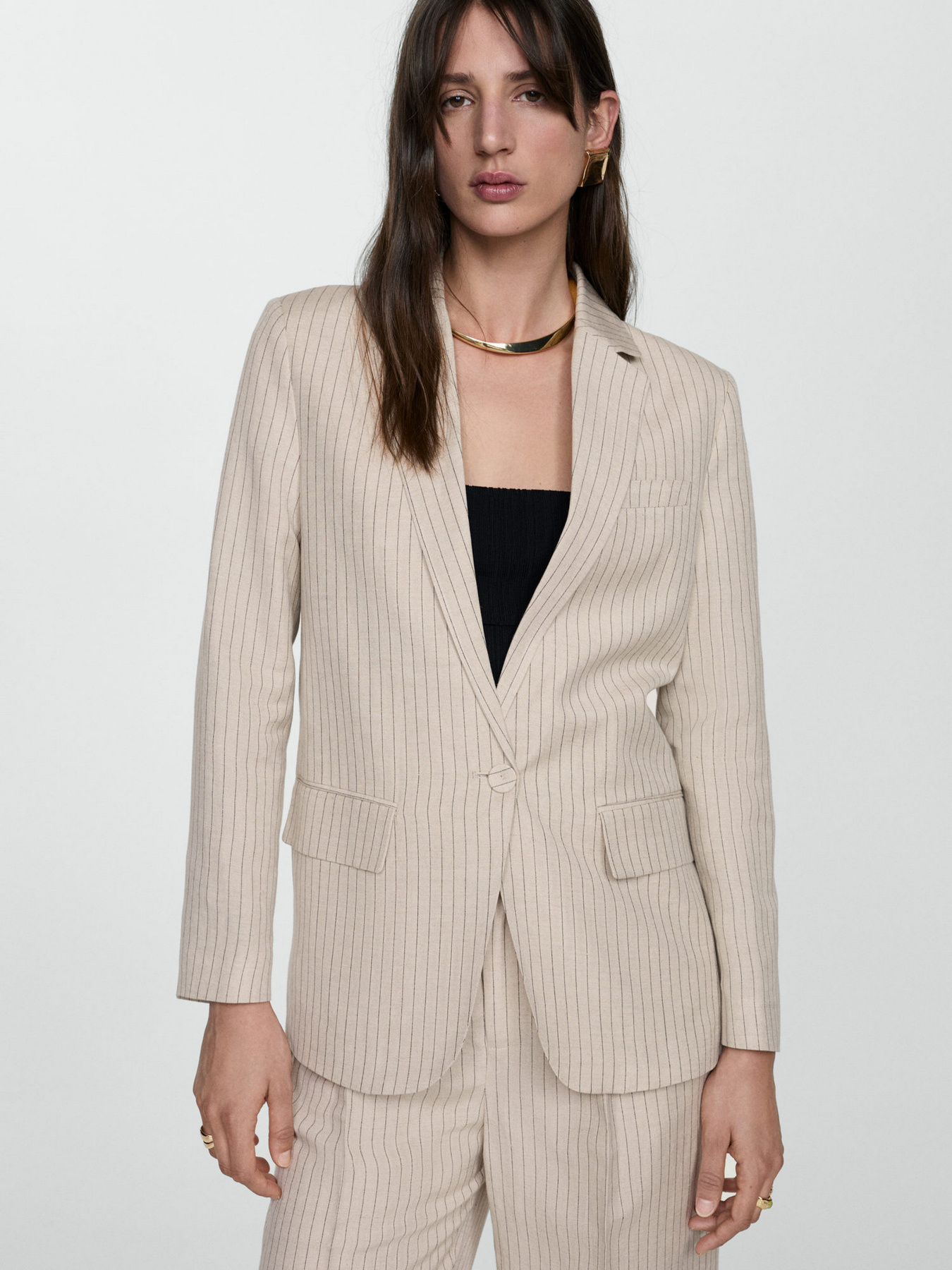 Пиджак MANGO Briones модель 67098274_8 Фото