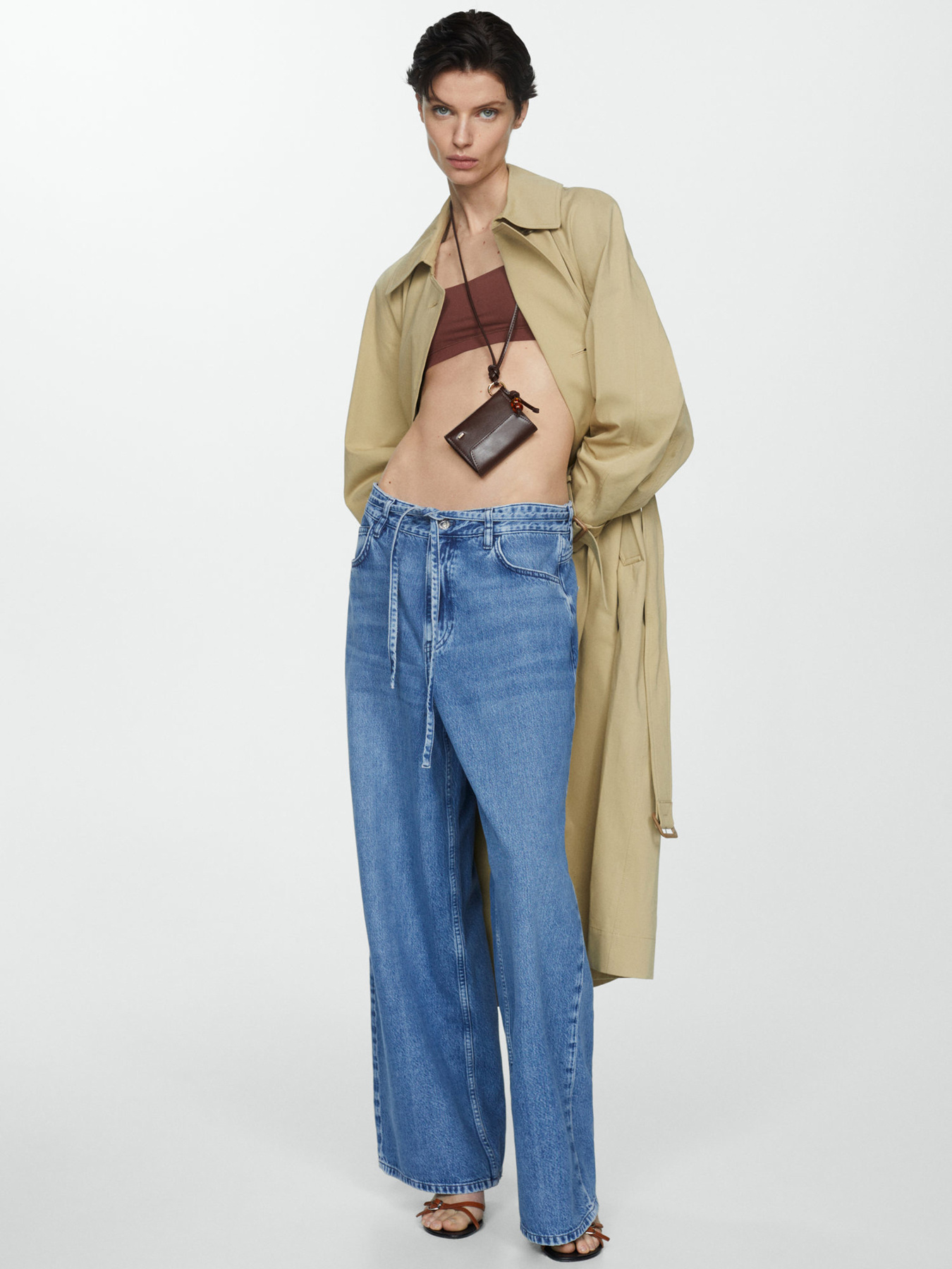 Широкие джинсы MANGO модель 67017144_TM Фото